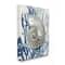 Stupell Industries Shell Coral Beach Blue Design Canvas Wall Art